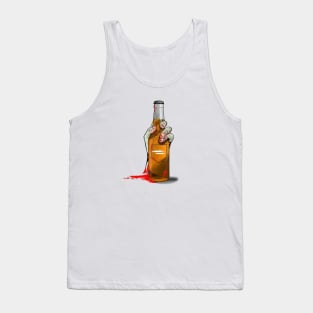 Zombie Hand Double Tap on Orange Tank Top